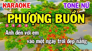 Karaoke Phượng Buồn Tone Nữ Nhạc Sống Dễ Hát | Siêu Thị Karaoke