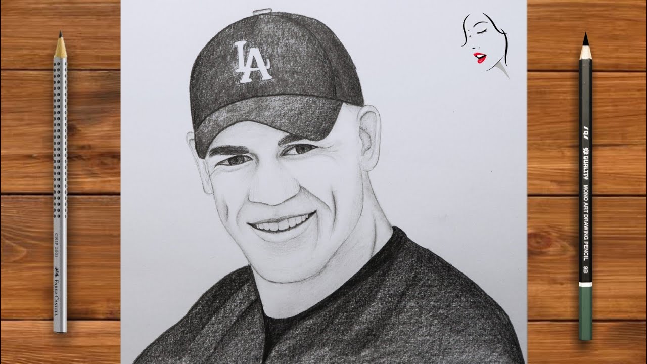28 Collection Of John Cena Drawing Easy  Wwe John Cena Drawing  563x764  PNG Download  PNGkit