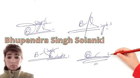 Bhupendra Singh Solanki name signature#indian  signature style