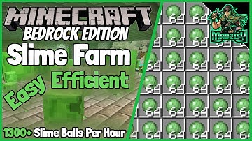 EASY & EFFICIENT Bedrock Slime Farm Tutorial! Minecraft 1.16+ (1300+ Slime Balls P/H)