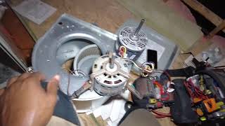 HVAC Tech Replacing a Blower Motor in 110 Degree Attic | PSC Blower Motor Replacement