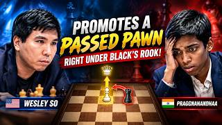 Wesley So Promotes a Passed Pawn Right Under Black's Rook!