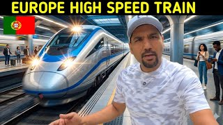 EUROPE HIGH SPEED TRAIN PORTUGAL 🇵🇹 || INDIAN IN LISBON 