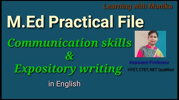 Communication skills and Expository Writing practical, M.Ed semester 1 practical