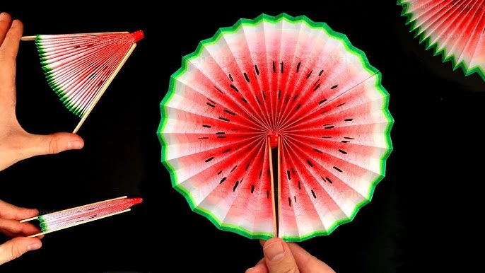 How to make a Paper Fan - Origami FAN 