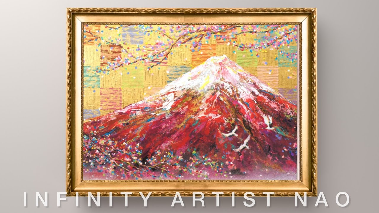 【新品未使用】渡辺玉豊　絵画　赤富士 日本画 ∞ 最終価格！渡辺玉豊 赤富士絵画 ∞ 【公式通販】