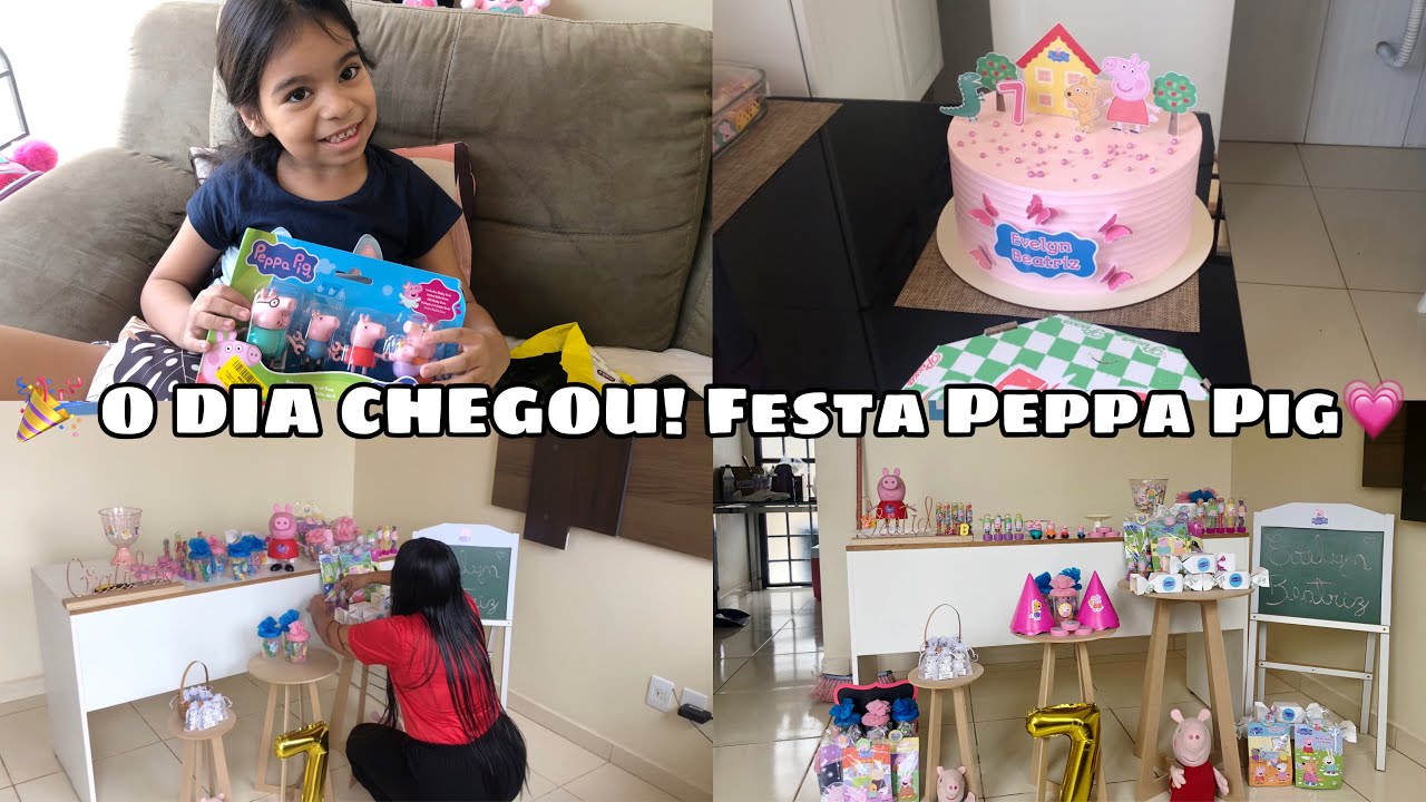 O DIA CHEGOU! 🥹🎈Organizando a Festa da Evelyn - PEPPA PIG | Parte 1
