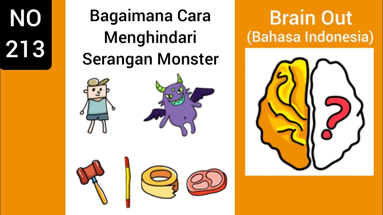 Brain Out Level 213 Bagaimana Cara Menghindari Serangan Monster Youtube