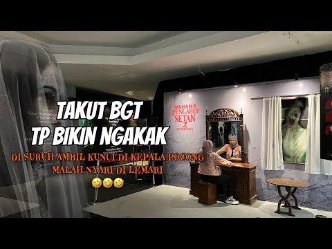 ESCAPE ROOM || LUCU, NGAKAK DAN HOROR || WAHANA RUMAH HANTU PENGABDI SETAN 2 || DI BRAGA  BANDUNG.