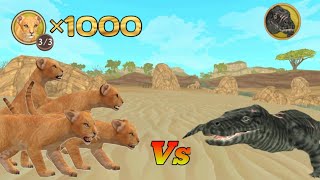 wildcraft 1,000 lion babys Vs megalania boss omgggggg who is winner? 😱