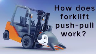 How does forklift pushpull slip sheet attachment work