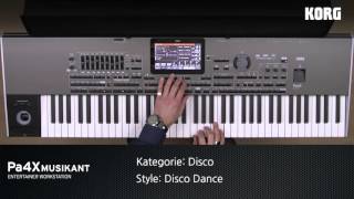 Korg Pa4X Musikant Style Demos Modern Disco Styles