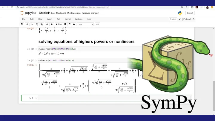 Python Symbolic Computation: How to solve any Equation with SymPy solvers