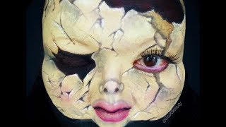 I'm Broken (Doll Island) - Creepy Tiny Face Makeup Tutorial