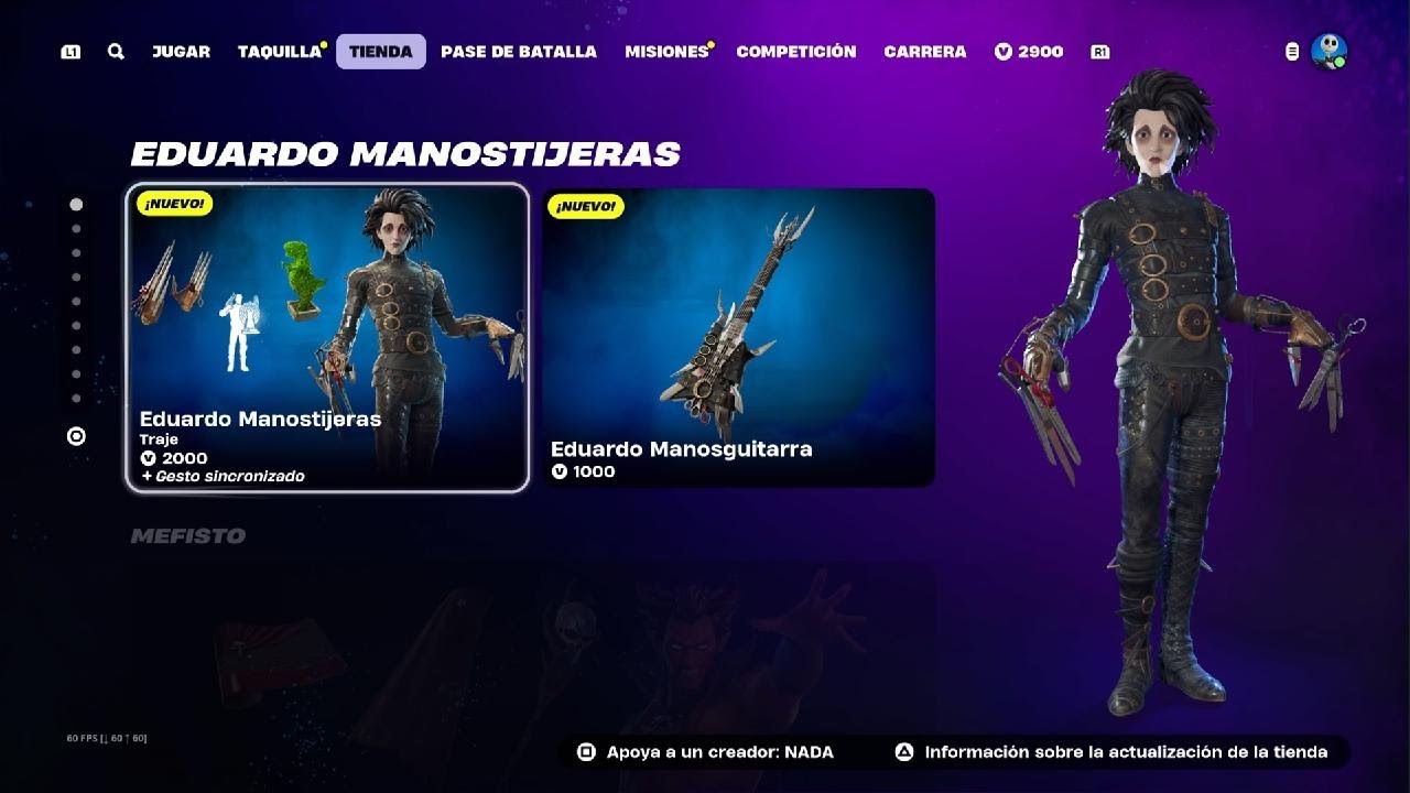 Me pillo la skin de Eduardo manostijeras.