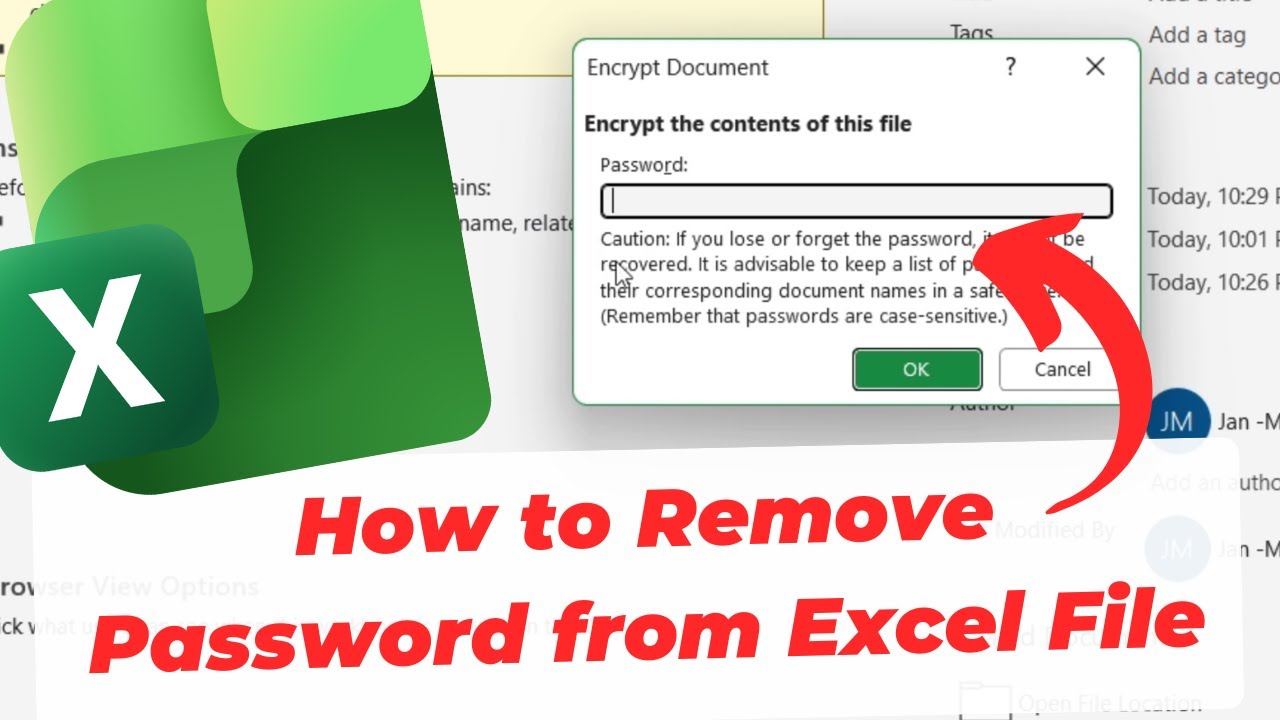 How to Remove Password from Excel File - YouTube