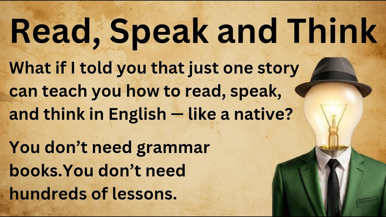 How to Read, Speak, and Think in English from One Story || Think and Speak