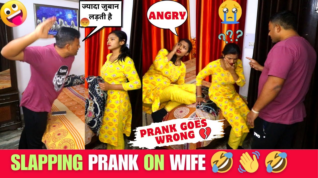SLAPPING PRANK ON WIFE 😩👋 || थप्पड़ मार दूँगा 🤣  🤣 || PRANK GOES WRONG ||  Arti Daksh Official