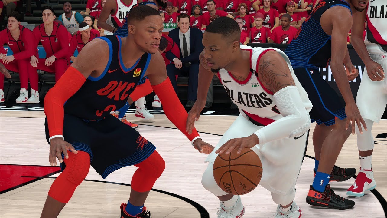 Oklahoma City Thunder Vs Portland Trailblazers Game 5 NBA Playoffs 2019 Full Game NBA 2K19 4 