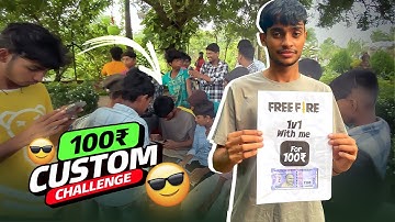 1v1 For ₹100 Challenge With Random Players -Free Fire