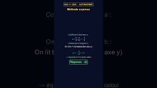 Lire l'équation d'une droite en 10 sec (Bac 1ʳᵉ 2026)