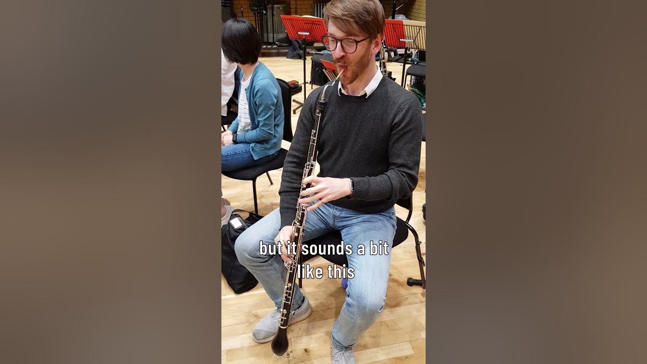 BCMG's Philip with his bass oboe