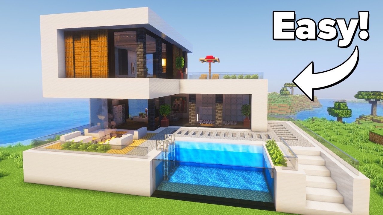 Minecraft: How to Build a Modern House | Tutorial🏠