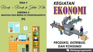 Kelas 5, Tema 9, Subtema 3, IPS, Contoh Kegiatan Ekonomi Produksi, Distribusi, dan Konsumsi