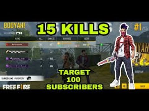 FREE FIRE || 15 KILLS || BOOYAH - YouTube