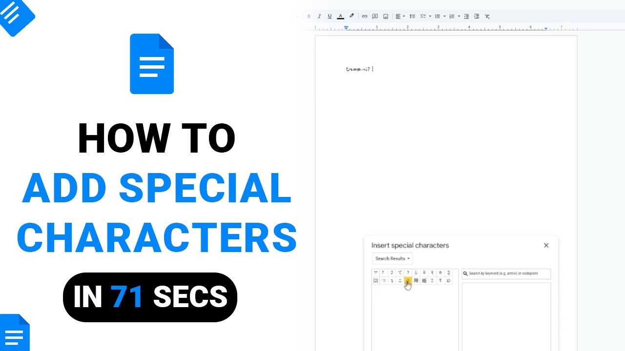 How to Add Special Characters on Google Docs [NEW] - YouTube