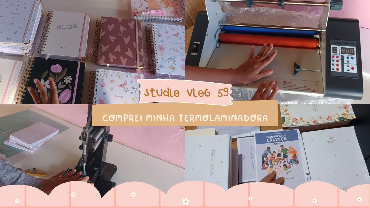 studio vlog #59  🌻✨ Rotina de produção e comprei minha termolaminadora