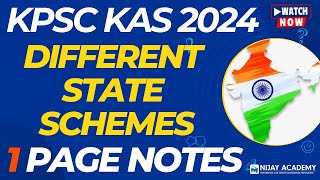 Other State Schemesfor KAS Prelims 2024 || KPSC KAS 2024|| UPSC & KPSC || IAS and KAS