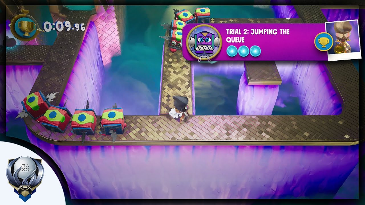 Sackboy: A Big Adventure Knitted Knight Trial #2 - Jumping The Queue (GOLD)