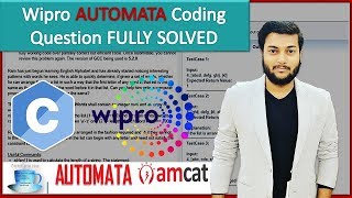 #6. Wipro Automata Coding Question Fully Solved with Detailed Explanation in C Wealth