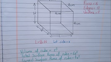 Cube||Volume of Cube||Curved Surface Area and Total Surface Area of Cube||Explanation with Example