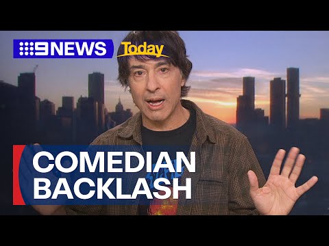 Comedian Arj Barker on asking mother with baby to leave Melbourne show | 9 News Australia