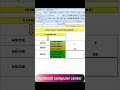 Excel functions and tricks | vanktesh computer center | #shorts