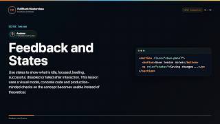 Feedback and States Explained | FullStack Masterclass UI/UX Fundamentals Course