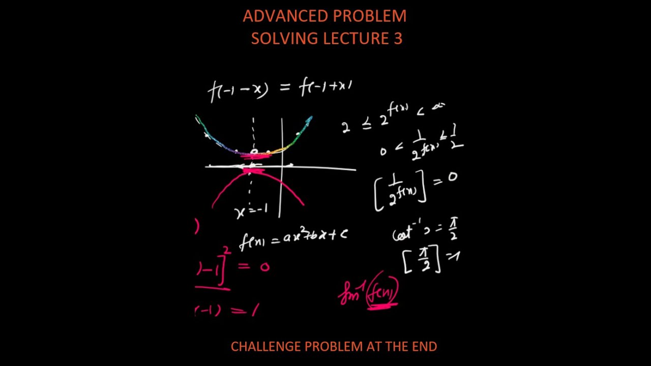 FUNCTIONS - ADVANCED PROBLEM SOLVING LECTURE 3 - YouTube