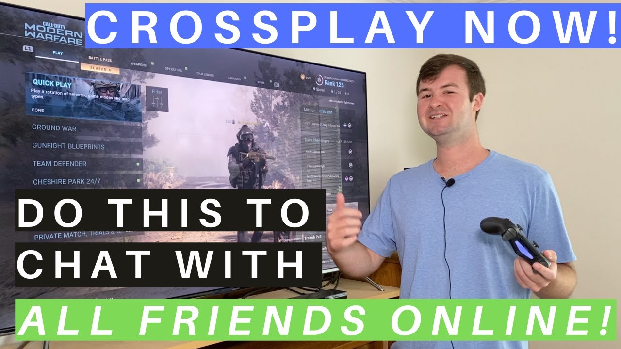 How To Enable Crossplay Communication On Cod Modern Warfare Warzone Works For Ps4 Xbox And Pc Youtube