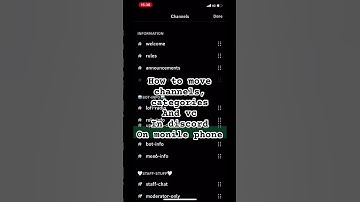 How to move channels, categories and vc in discord on mobile📲