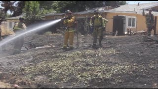 Firefighters Save Homes In Modesto, California - Modesto Regional Fire Authority