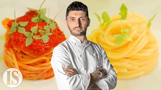 Spaghetti with Tomato Sauce: Original vs. Gourmet by 2 Michelin Star Italian Chef Andrea Aprea