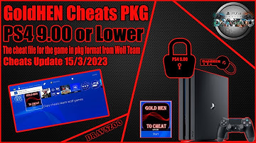 PS4 GoldHEN Cheats PKG from The Wolf Team for PS4 9.00 or lower!