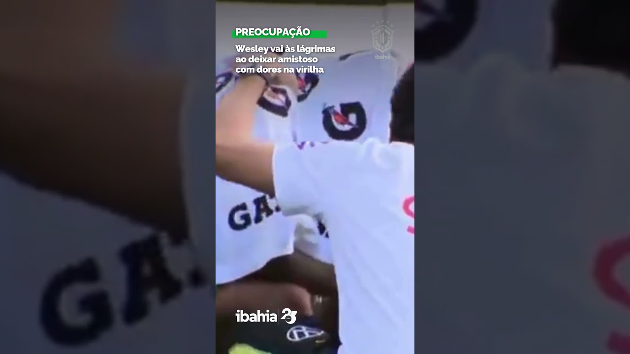 Wesley vai às lágrimas ao deixar amistoso com dores na virilha 
