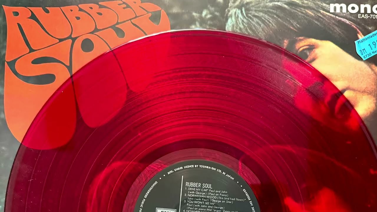 The Beatles “In My Life.” Rubber Soul red vinyl. Made in Japan