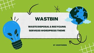 ♻️ Wastbin - Waste Disposal & Recycling WordPress Theme 🚛
