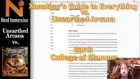 Unearthed Arcana vs Xanathar