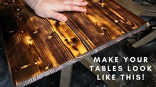 How To Do A Burn Finish On A Table Top (SHOU SUGI BAN) | DIY