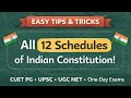 Indian Constitution 12 Schedules Complete Explanation + Memory Tricks | One Shot Revision